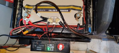 Old electrical box and battery