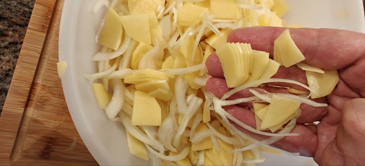 using the hands to split everything a part